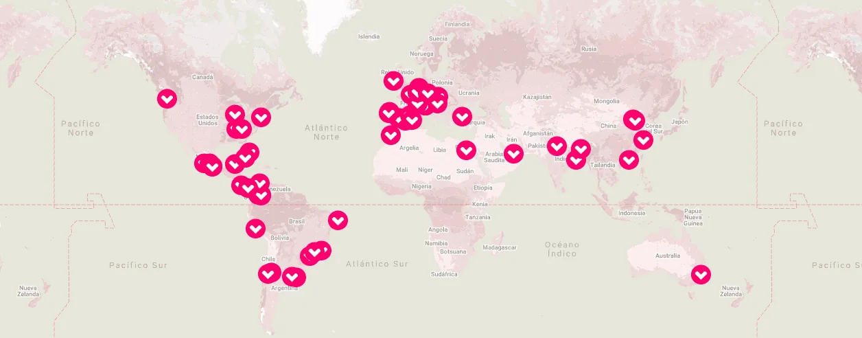 Global map of Agoras